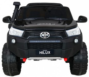 Carro elétrico para Crianças Toyota Hilux 12V, 4x4 Rodas Espuma EVA, Assento couro ecológico Preta