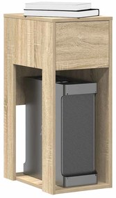 vidaXL Suporte torre computador com gaveta 30x44x74 cm carvalho sonoma