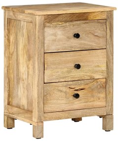 Mesa de cabeceira 45x35x60 cm madeira de mangueira maciça