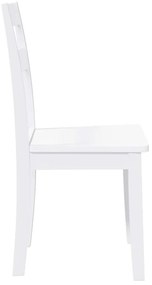 Cadeiras de jantar 2 pcs madeira de seringueira maciça branco