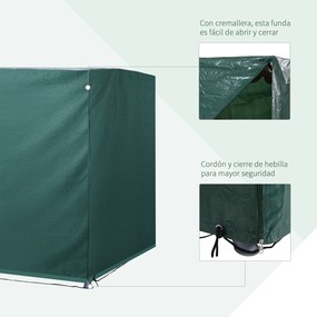 Capa Protetora para Baloiço de Jardim de 3 Lugares 215x155x150cm Impermeável com fecho Cobertura para Móveis de Exterior Verde