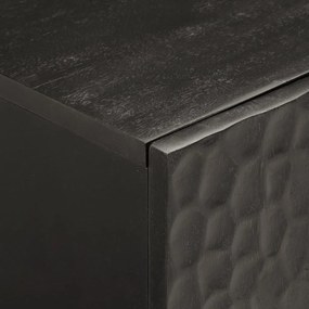 Móvel de TV 105x33x46 cm madeira de mangueira maciça preto