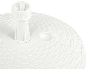 Base de guarda-sol c/ areia/água 20 L plástico vime branco