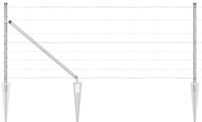Cerca de Campo 0,8x25 m Aço Galvanizado