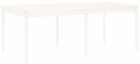 17 pcs conjunto de jantar para jardim pinho maciço branco