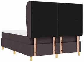 Cama Box com Colchão vidaXL Castanho 140x190 cm Tecido