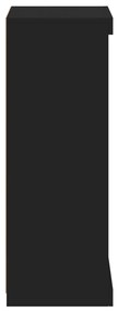 Aparador com luzes LED 41x37x100 cm preto