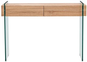 Consola de Entrada GIOVANNA – 110x40x76 cm – Madeira e Vidro Temperado
