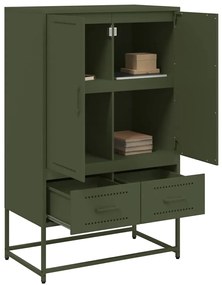 Móvel alto 68x39x111,5 cm aço verde azeitona