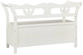 Banco 107x45x75,5 cm madeira de abeto maciça branco