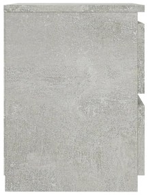 Mesas de cabeceira 2 pcs 30x30x40 cm contrapl. cinzento cimento