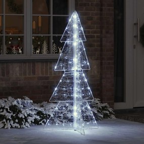 vidaXL Árvore de Natal com 160 LEDs Branco Frio 150 cm Acrílo