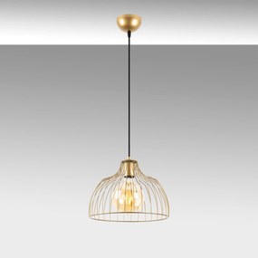 Candeeiro Chandelier Kozan – Ouro Brilhante – 28 x 28 x 126 cm