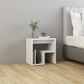 Mesas de cabeceira 2 pcs derivados de madeira branco brilhante