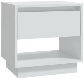 Mesas de cabeceira 2 pcs 45x34x44 cm contraplacado branco