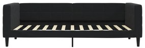 Sofá-cama com gavetão 90x200 cm veludo preto