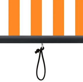 Estore de rolo para exterior 140x250 cm branco e laranja