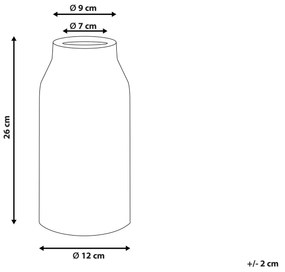 Vaso branco e azul marinho 26 cm CHAMAIZI Beliani