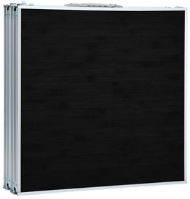 Mesa de campismo dobrável 240x60 cm alumínio cinzento