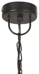 Candeeiro suspenso vintage indust. redondo 25 W 31 cm E27 preto