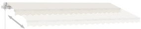 Toldo retrátil manual independente 400x300 cm cor creme