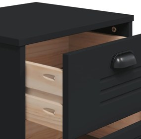 Mesa de cabeceira VIKEN derivados de madeira preto