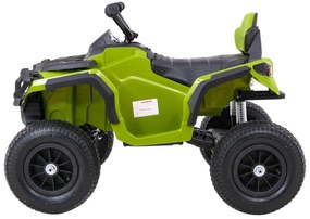 Moto 4 elétrica para crianças 12V ATV AIR, Rodas de AR, assento couro ecológico Verde