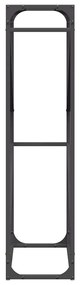 Suporte para lenha 60x25x100 cm aço laminado a frio preto