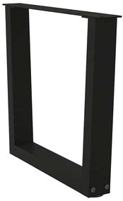 Pés para mesa de centro em V 2 peças preto 60x(42-43,3) cm aço