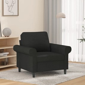 vidaXL Poltrona 60 cm tecido preto