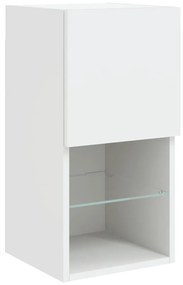 Móvel de TV c/ luzes LED 30,5x30x60 cm branco