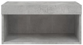 Móvel de TV com luzes LED 60x30x30 cm cinzento cimento