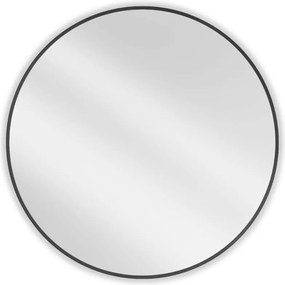 Mexen Loft espelho de casa de banho redondo 90 cm, moldura preta - 9850-090-090-000-70