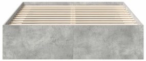 Estrutura de cama 140x200 cm cinza cimento