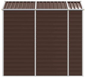 Abrigo de jardim 191x215x198 cm aço galvanizado castanho
