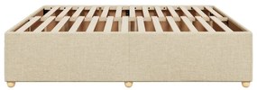 Estrutura de cama sem colchão 180x200 cm tecido cor creme