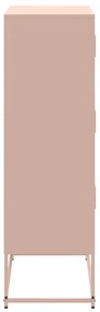 Aparador 68,5x38,5x123,5 cm aço rosa