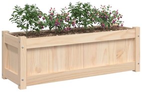 Vaso/floreira de jardim 90x31x31 cm madeira de pinho maciça