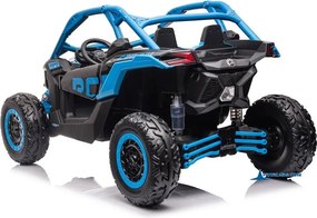 Carro elétrico para crianças 1 a 6 anos 24V MP4 CAN-AM Maverick Buggy Azul