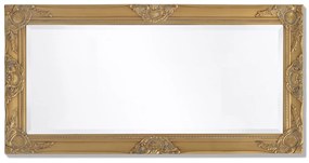 Espelho de parede em estilo barroco, 100x50 cm, dourado