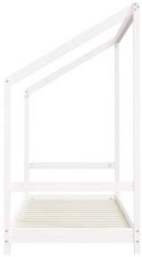 Estrutura de cama infantil 2x(80x200) cm pinho maciço branco