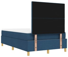 Cama Box com Colchão e Banco vidaXL Azul 120x200 cm Tecido