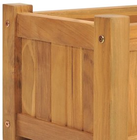 Canteiro elevado 150x30x25 cm madeira de teca maciça