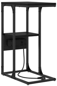 Mesa-de-cabeceira com gaveta Carvalho preto 41.5 x 26 x 60.5 cm