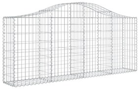 Cestos gabião arqueados 15pcs 200x30x80/100cm ferro galvanizado