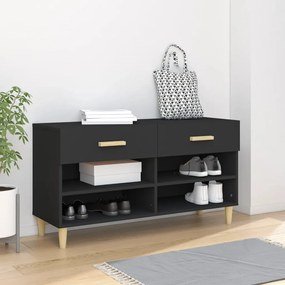 812817 vidaXL Sapateira 102x35x55 cm derivados de madeira preto