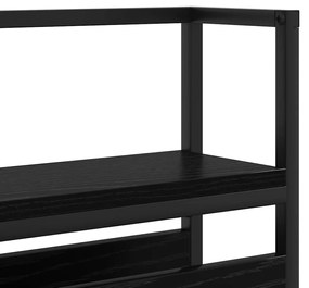 Cabeceira de armazenamento com cabeceira Carvalho preto 120 cm