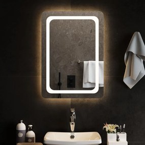 Espelho de casa de banho com luzes LED 50x70 cm