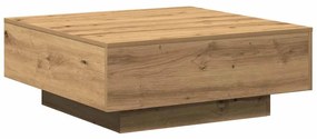 Mesa de Centro Carvalho Artesanal 80x80x31 cm Madeira Engenharia