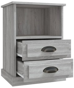 Mesas de cabeceira 2 pcs 43x36x60 cm cinzento sonoma